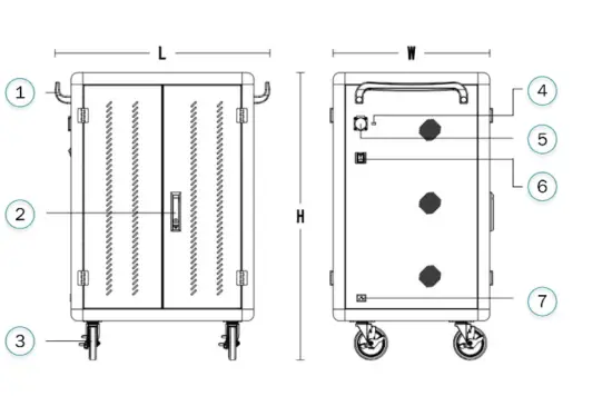 DIGITUS DN-45000 -Charging -Trolley -for- Notebooks Tablets -up -to -14 15.6 -Inch- 1