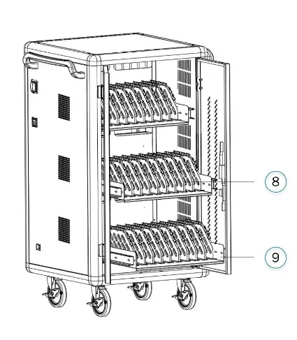 DIGITUS DN-45000 -Charging -Trolley -for- Notebooks Tablets -up -to -14 15.6 -Inch- 2