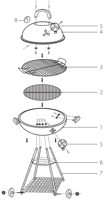 BLAUPUNKT GC401 Kettle Grill Instruction Manual - Product Overview