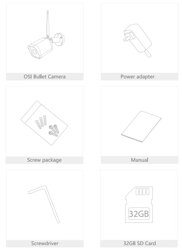 OSI go Direct Smart Bullet Camera 1080P Indoor Wi-Fi Security Camera - box