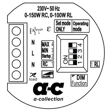 a-collection 0-150W Dimmer Switch Instruction Manual - Dimmer switch a-collection 0–150W