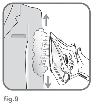 Vertical shot of steam