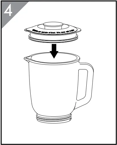 ELVITA CBB1004X Blender Assemble the unit as described below 4