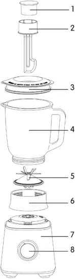 ELVITA CBB1004X Stylish and Smooth BLENDER COMPONENTS