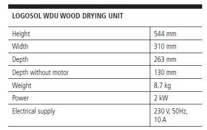 LOGOSOL WDU Wood Drying Unit -fig 12