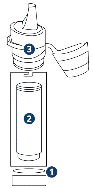 SURVIVOR FILTER L600 Personal Portable Water Filter Straw FIG 2