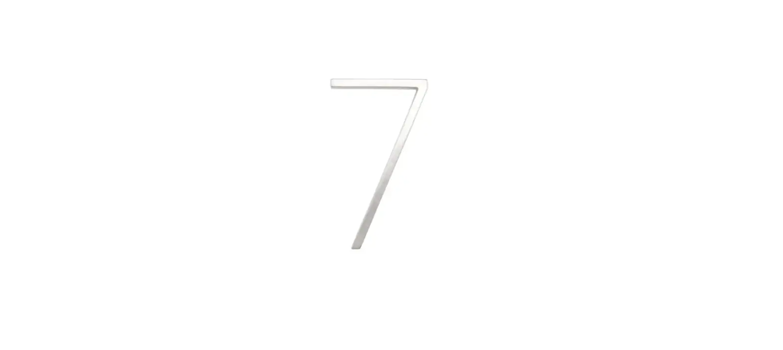 Everbilt 30876 5 Inch Satin Nickel Floating Or Flush Plated House Number 7 Installation Guide
