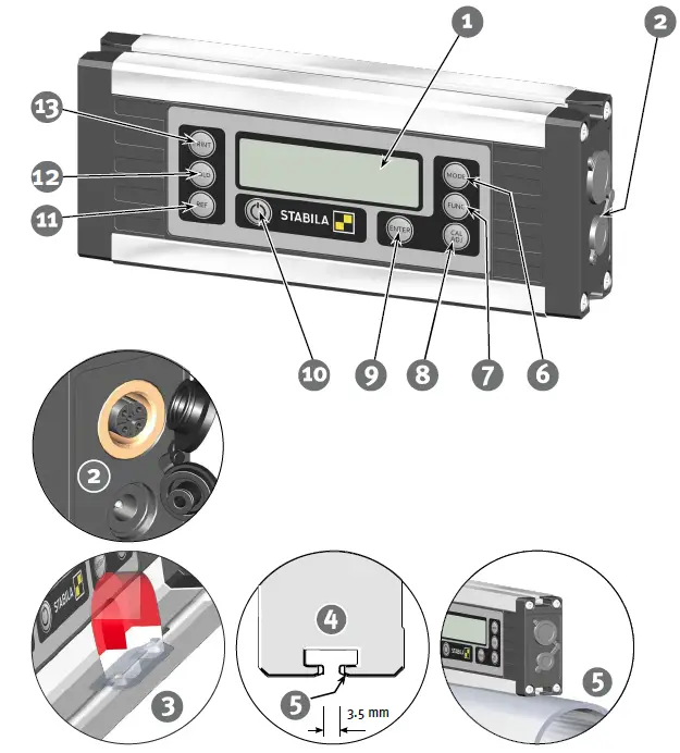 STABILA TECH 1000 DP digital protractor FIG 1