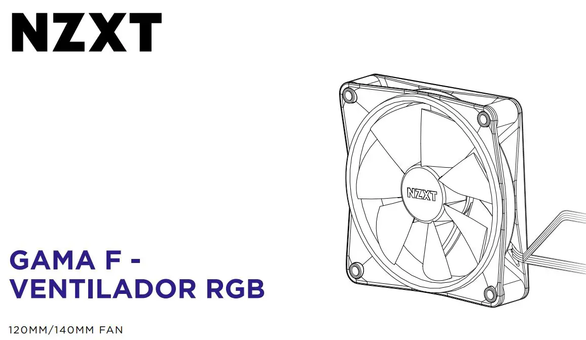 NZXT HF-28140-B1 140mm RGB Computer Fan User Manual