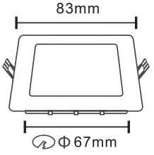 OPTONICA LED Built In Module Square - FIG 6