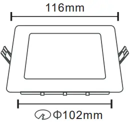 OPTONICA LED Built In Module Square - FIG 7