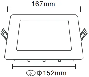 OPTONICA LED Built In Module Square - FIG 8