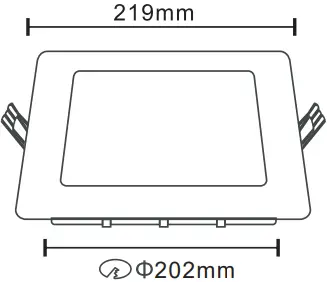 OPTONICA LED Built In Module Square - FIG 9