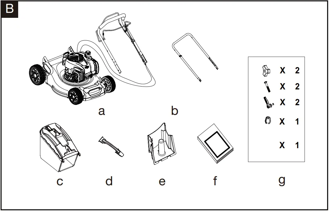 YARD FORCE GM B46CK 46cm Petrol Lawnmower B