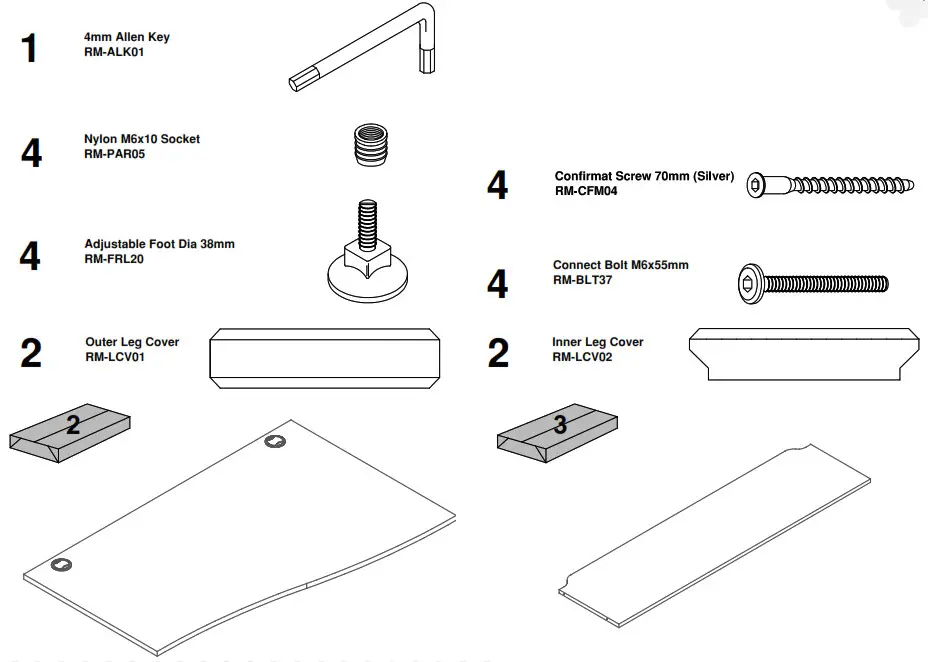 dams VIVO II Wave Desk 2