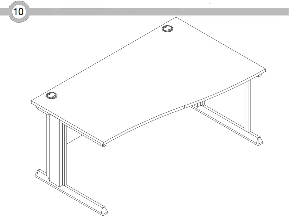 dams VIVO II Wave DeskWITH DESK TOP 10