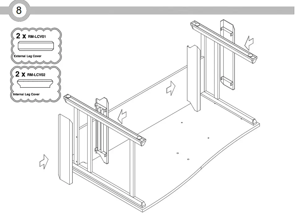 dams VIVO II Wave DeskWITH DESK TOP 8