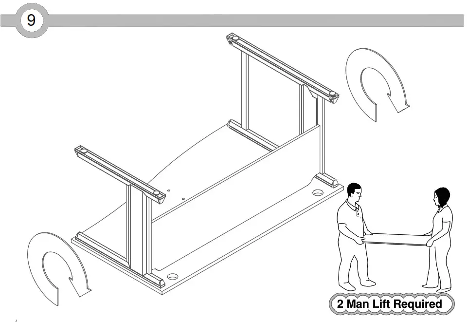 dams VIVO II Wave DeskWITH DESK TOP 9