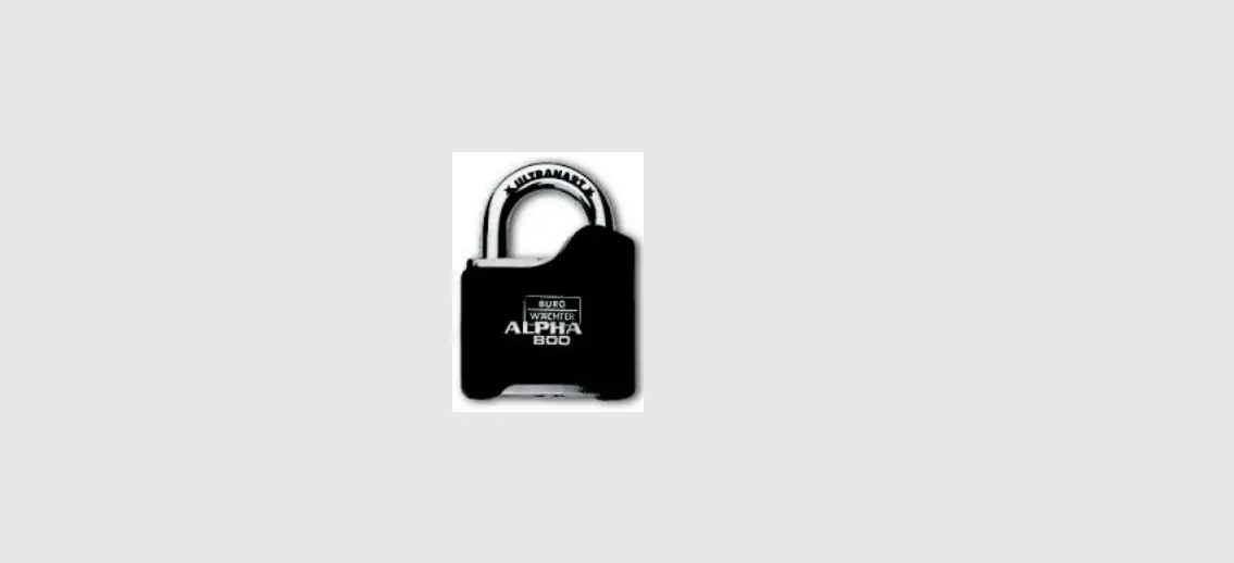 Burg Wachter Alpha Titan 900 85 V High Security Hardened Padlock Instructions Burg Wachter Alpha Titan 900 85 V High Security Hardened Padlock Instructions