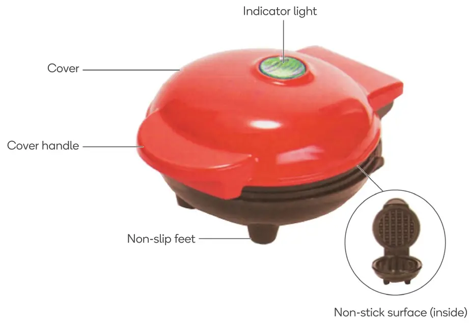 KOGAN MINI WAFFLE AND SNACK MAKER - overvew