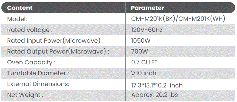 Comfee CM-M201K Countertop Microwave Oven-4