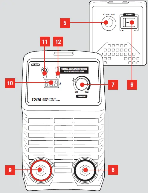 ozito IAW-120 120A Inverter ARC Welder-24