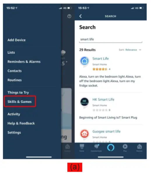 CPVan Cp6 WiFi Home Alarm System - Alexa App Menu