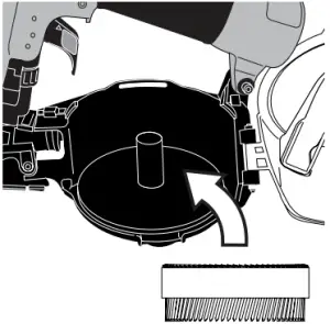 Place the nail coil in the magazine