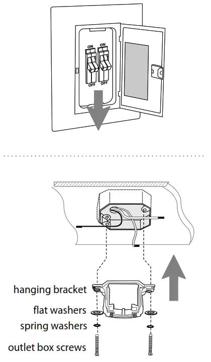 CRAFTMADE OP104 Blade IndoorOutdoor LED Ceiling Fan - Hanging Bracket