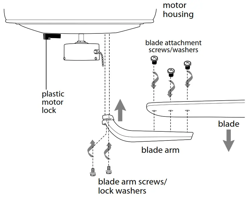 CRAFTMADE OP104 Blade IndoorOutdoor LED Ceiling Fan - blade arm