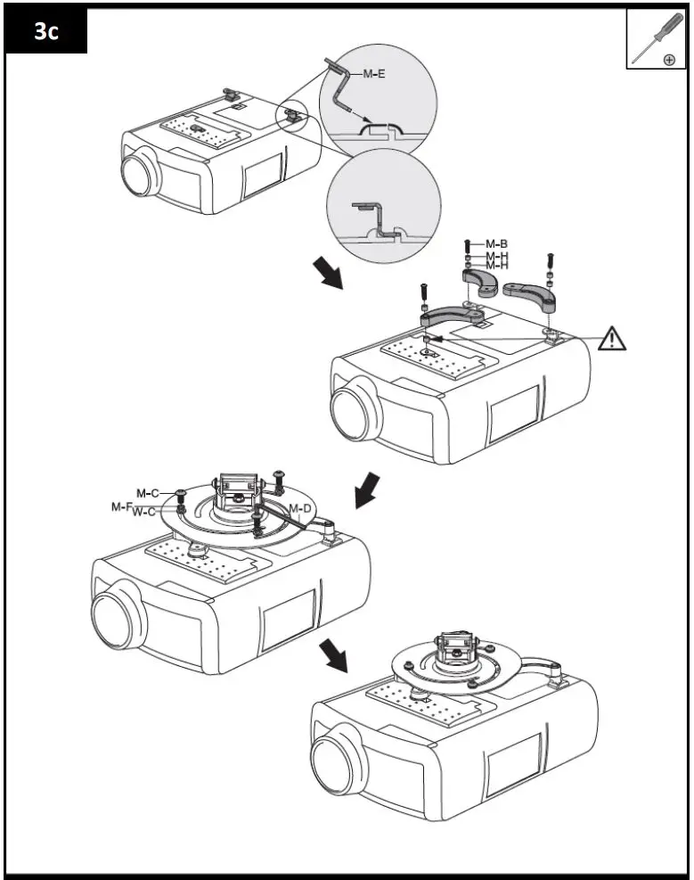 KIMEX 052-0500 Ceiling Mount for Videoprojector Instructions - How to use