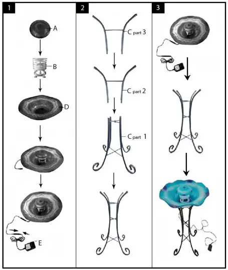 XBRAND FM102BL Aromatherapy Floor - Assembly instructions