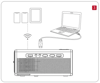 FUDONI Aurora P3 Movie Projector WiFi and Bluetooth 8