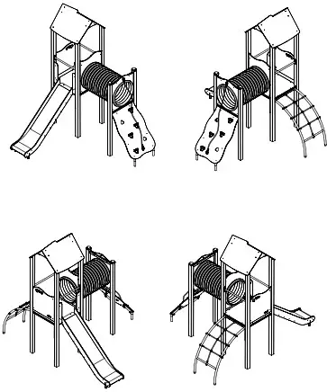 vinci play 0202-1 Steel Activity Tower L - Playhouse - 1