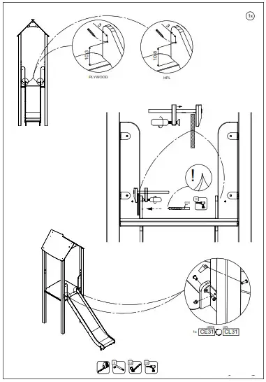 vinci play 0202-1 Steel Activity Tower L - Playhouse - 11