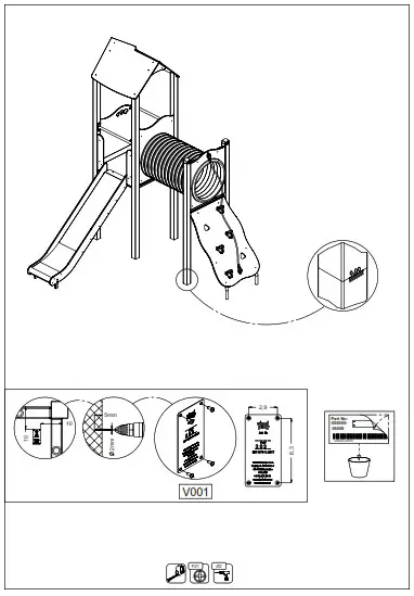 vinci play 0202-1 Steel Activity Tower L - Playhouse - 12