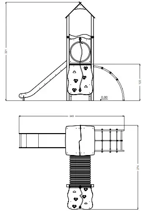 vinci play 0202-1 Steel Activity Tower L - Playhouse - 2