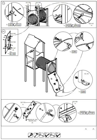 vinci play 0202-1 Steel Activity Tower L - Playhouse - 9