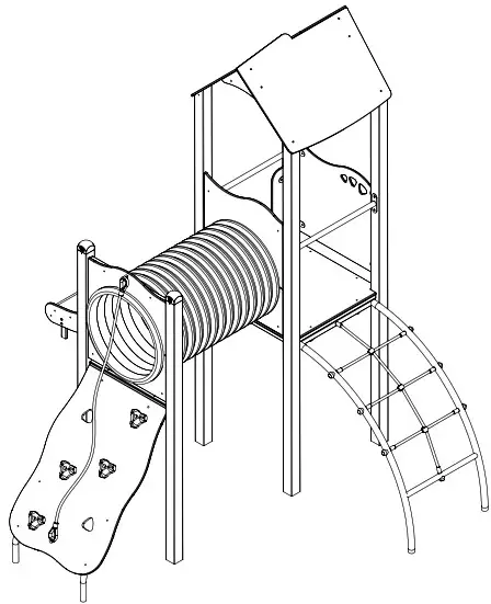 vinci play 0202-1 Steel Activity Tower L - Playhouse