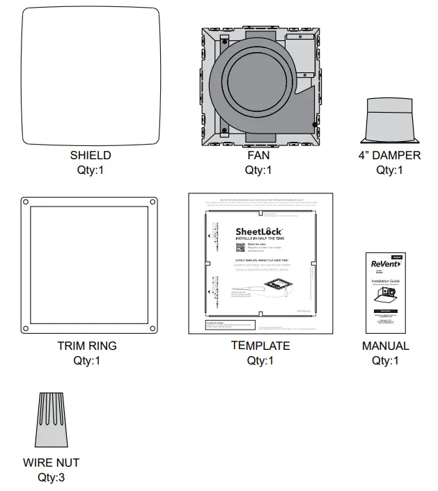 ReVent RVS80 80 CFM Easy Installation Bathroom Exhaust Fan fig 35