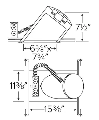 ELCO-Lighting-EL901ICA-6-Inch-Super-Sloped-Ceiling-Medium-Base-IC-Airtight-Single-Wall-New-Construction-Housing-FIG-2