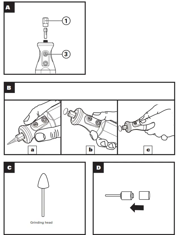 WORK WX106 Rotary Tool Mini Drill Cordless Mini Engraving Grinding Polishing Machine - fig2