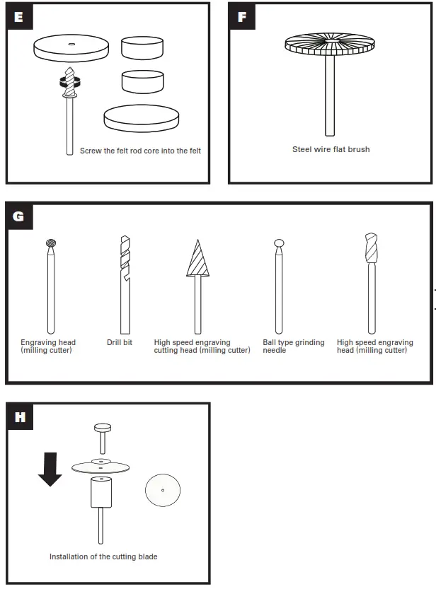 WORK WX106 Rotary Tool Mini Drill Cordless Mini Engraving Grinding Polishing Machine - fig3