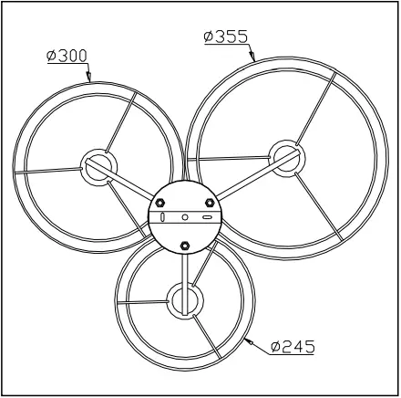 TRIO LIGHTING 611490332 3 Part Ceiling Lamp A02