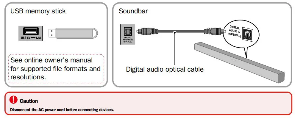 MAGNAVOX 55MV379R F7 55 inch Ultra HD Roku Smart TV User Guide - Connect to external devices