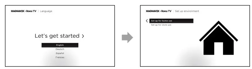 MAGNAVOX 55MV379R F7 55 inch Ultra HD Roku Smart TV User Guide - Follow the on-screen instructions