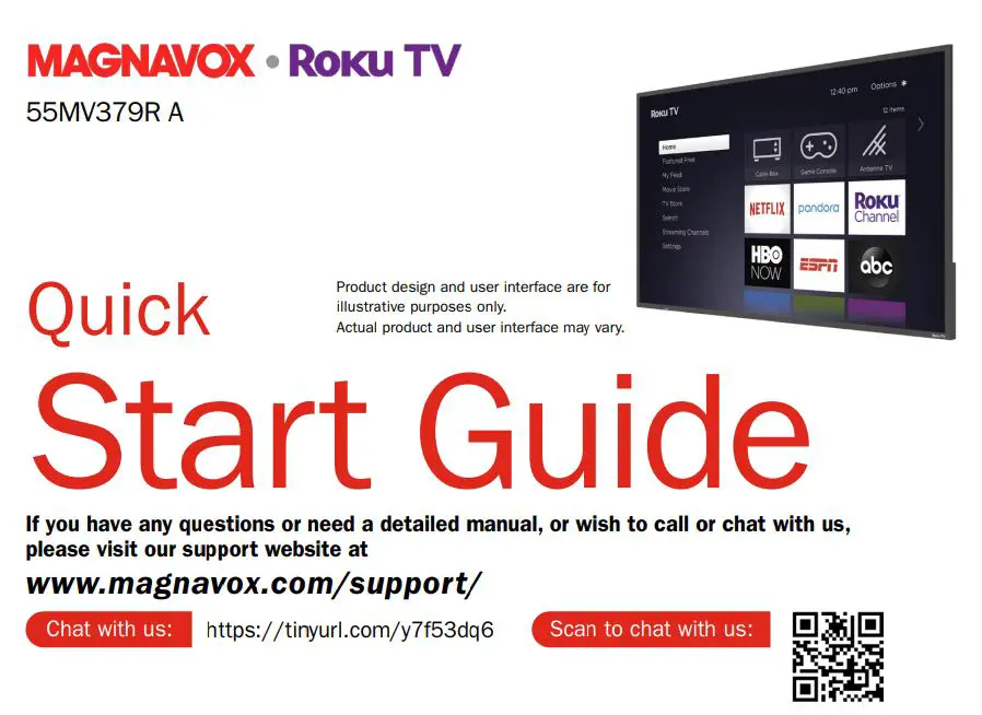 MAGNAVOX 55MV379R F7 55 inch Ultra HD Roku Smart TV User Guide