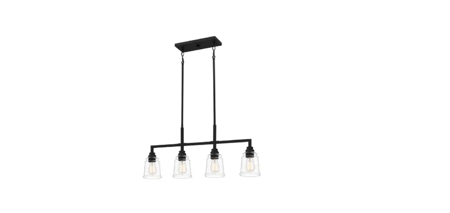 Quoizel Mci433mbk Mcintire 4 Light 34 Inch Matte Black Island Light Ceiling Light Installation Guide