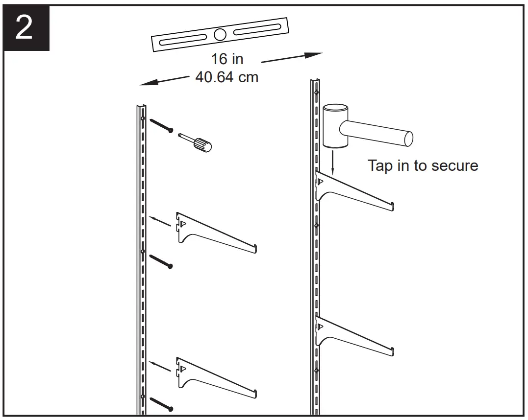 How to install single track uprights and brackets