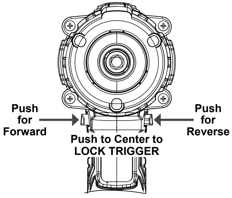 Bauer 1791C-B1 Cordless Drill and Impact Driver - Direction Switch